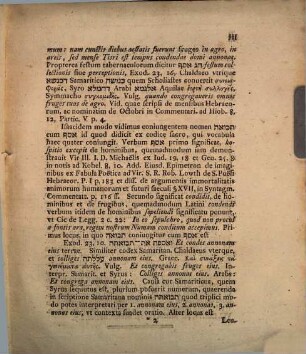 Praemissa Commentarioli ad Gen. XLVII, 24. partic. III. Examen vernum ... indicunt Director et Professores reliqui
