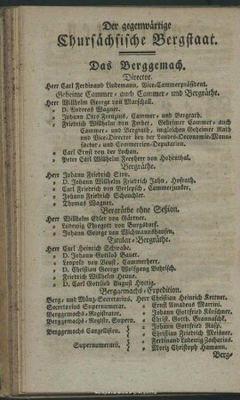 Der gegenwärtige Chursächsische Bergwerksstaat