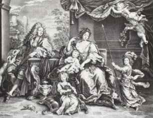 Bildnis Louis, Dauphin von Frankreich als Kind mit Familie