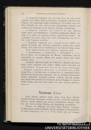 Taxaceae, Eiben.
