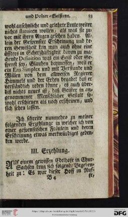III. Erzehlung