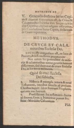 Methodus. De Cruce Et Calamitatibus Ecclesiae Dei.