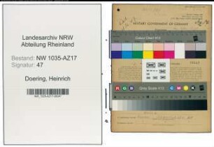 Entnazifizierung Heinrich Doering , geb. 07.07.1894 (Bergarbeiter)