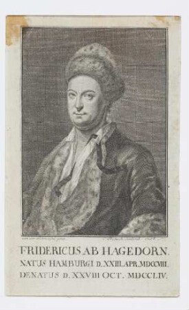 Bildnis von Friedrich von Hagedorn (1708-1754)
