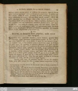 §. VII. Doctrina, in Scriptura Sacra proposita, rectae rationi non repugnat.