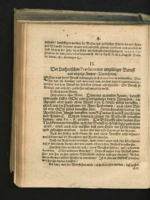 II. Der Lutherischen Praedicanten ungültiger Beruff und nichtige Ampts-Verrichtung.