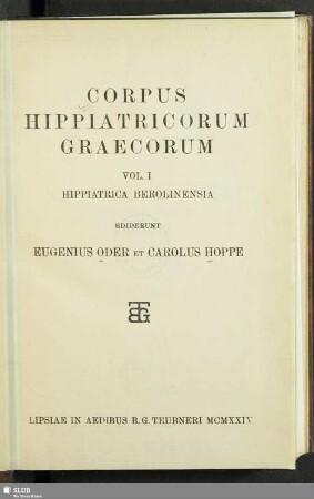 1: Hippiatrica Berolinensia