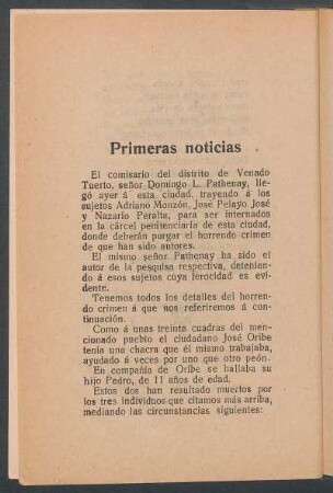 Primeras noticias