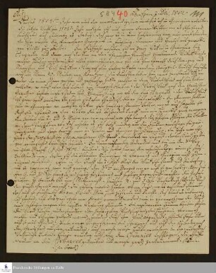 Bericht von Johann Ernst Bergmann an [Georg Christian Knapp ?] über Unwetterkatastrophen in Georgia sowie einen geplanten Sklavenaufstand.