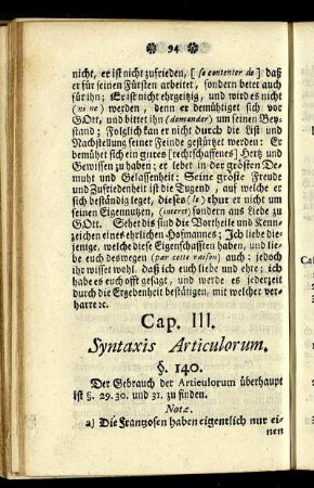 Cap. III. Syntaxis Articulorum.
