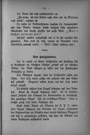 Der Holzhändler.
