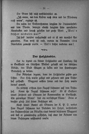 Der Holzhändler.