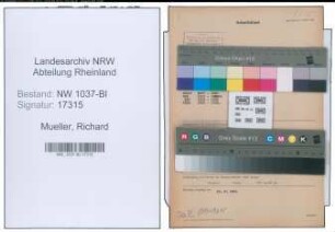Entnazifizierung Richard Mueller , geb. 23.05.1899 (Revisor)