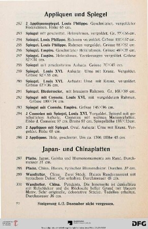 Japan- und Chinaplatten (Nr. 297-300)