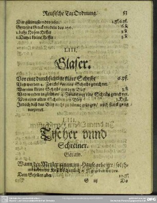 LIII [LIV]. Tischer unnd Schreiner