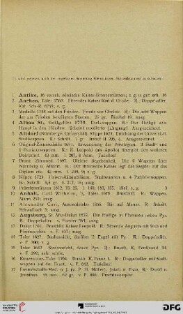 [Gold-, Silber- und Denkmünzen] (Nr. 1-201)