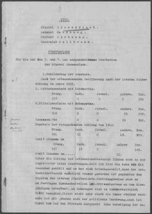 Großerlach mit Neufürstenhütte: Pfarrbericht 1933