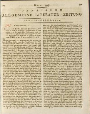 Num. 293. Den 7. December 1804