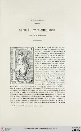 2. Pér. 20.1879: Bibliographie : Raphaël et Michel-Ange, par M. A. Springer