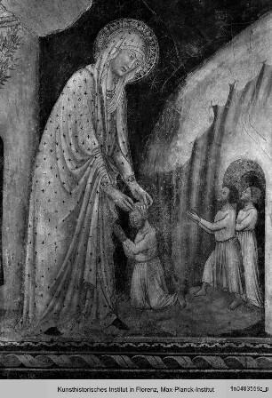 Maria befreit Seelen aus dem Fegefeuer