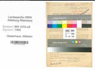 Entnazifizierung Wilhelm Oesterhaus , geb. 16.09.1913 (Polizist)