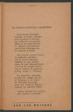 El himno nacional argentino