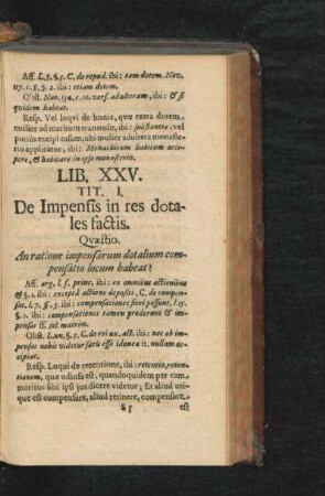 Lib. XXV. Tit. I. - III.