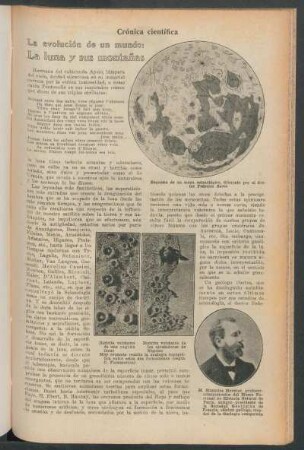 La evolución de un mundo: La luna y sus montañas : Crónica científica