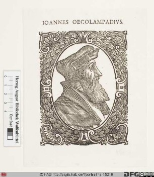 Bildnis Johannes Oecolampadius (eig. Husschin, Hausschein, Hüßgen od. Heußgen)