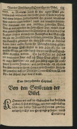 Das dreyzehende Capittel. Von den Scribenten der Bibel.