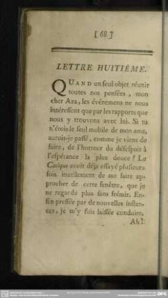Lettre Huitiéme