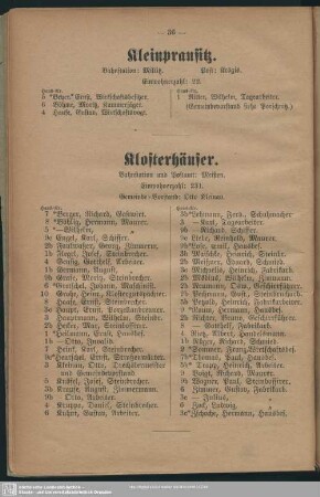 Klosterhäuser
