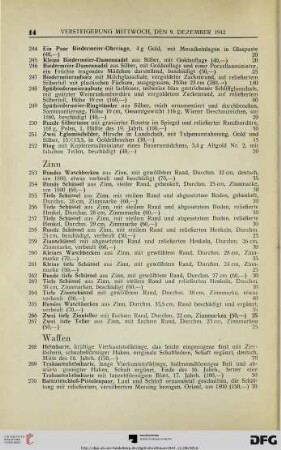 Zinn (Nr. 253-267)