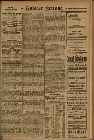 Zweite Ausgabe vom Freitag, den 23. März 1923.
