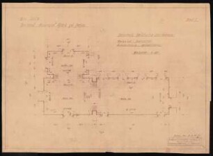 Schloss Posen, Posen Umbau: Grundriss Gauleitervorraum 2.OG 1:50