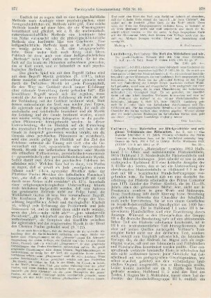 278-279 [Rezension] Vollmer, Hans, Materialien zur Bibelgeschichte und religiösen Volkskunde des Mittelalters. Bd. II, Teil 1
