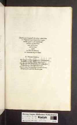 Claudianus de raptu Proserpinæ: omni cura ac diligentia nuper impressus: in quo multa: quæ in aliis hactenus deerant ... addita sunt ...