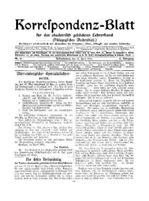 Der dritte Verbandstag : der Vereine akademisch gebildeter Lehrer Deutschlands