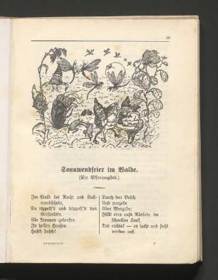 Sonnwendfeier im Walde