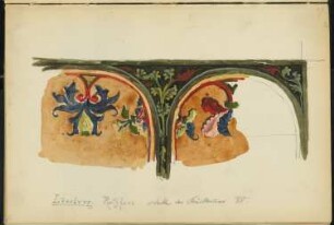 Rathaus, Lüneburg: Detail Wandvertäfelung Kürkammer (aus: Skizzen- und Fotoalbum 1)