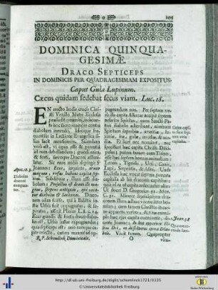 Dominica Quinquagesimae.