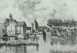 Frankreich, Moret, Brücke, Gemälde von Sisley