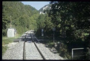 Strecke in km 21+900 Bahnübergang