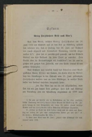 Exkurs. Georg Holzschuhers Reise nach Ulm.