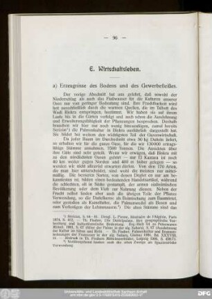 E. Wirtschaftsleben.