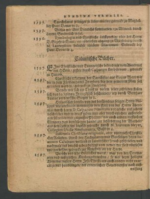 Calvinische Bücher.