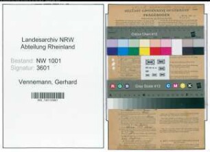 Entnazifizierung Gerhard Vennemann, geb. 06.03.1904 (Schuhmacher)