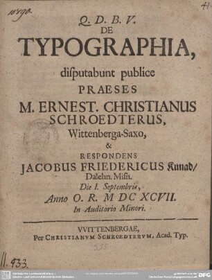 De Typographia