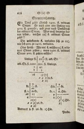 238-244, Steuerrechnung.