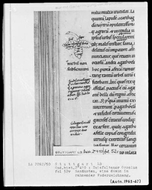 Orosius, Historiarum libri septem adversos paganos — Gerahmte Randnoten, Folio 52verso